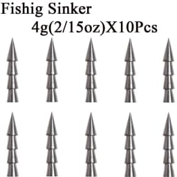 10pcs/lot Fishing Insert Weight 0.5g 1g 1.5g 2g 3.2g 4g Weight Sinker Fishing Soft Bait Fishing Accessories