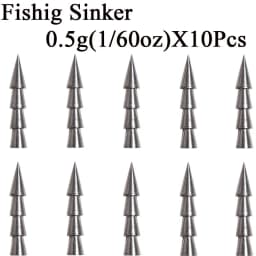 10pcs/lot Fishing Insert Weight 0.5g 1g 1.5g 2g 3.2g 4g Weight Sinker Fishing Soft Bait Fishing Accessories