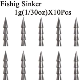 10pcs/lot Fishing Insert Weight 0.5g 1g 1.5g 2g 3.2g 4g Weight Sinker Fishing Soft Bait Fishing Accessories