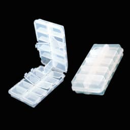 WEIHE Mini Fishing Tackle Box Compartments for Small Clear Plastic Waterproof Hooks Lures Baits Fishing Accessories