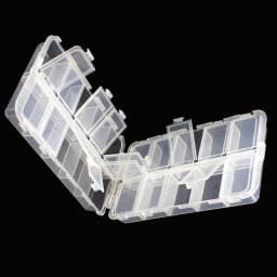 WEIHE Mini Fishing Tackle Box Compartments for Small Clear Plastic Waterproof Hooks Lures Baits Fishing Accessories