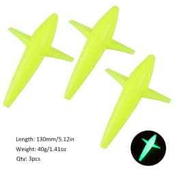 FISHINGFANS 3pcs Bird Shaped Teaser 5" 40g Fishing Lure Floating PP Plastic Big Game Tuna Pesca Tolling Fishing Lure