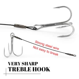 Spinpoler Corkscrew Stinger Rig Hook Double Sharp Treble Pike Bass Fishhook High-Carbon Steel For Soft Lure Fishing Equipment