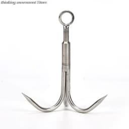 3 Claws Stainless Steel Survival Folding Grappling Hook, Outdoor Multifunctional Carabiner Travel Rescue Climbing Tool