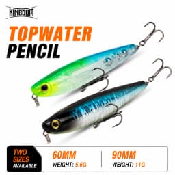 Kingdom Topwater Pencil Fishing Lures 60mm 5.6g 90mm 11g Walking Dog Swimbaits Floating Artificial Hard Baits For Bass Pike
