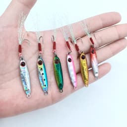 HOOFISH 1PCS Microjigging Fishing Lure 5.5g/32mm Mini Jig Bait Isca Artificial Jig with Single Hook Fishing Accessories