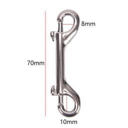 DIZETION 65mm 90mm 100mm 115mm Double Ended Scuba Diving Hook Zinc Alloy Eye Bolt Snap Hook Quick Draw Link Carabiner