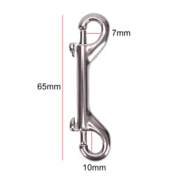 DIZETION 65mm 90mm 100mm 115mm Double Ended Scuba Diving Hook Zinc Alloy Eye Bolt Snap Hook Quick Draw Link Carabiner