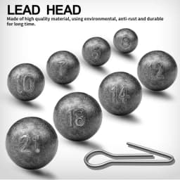 Fishing Accessories Leaded Jig Head 3g 5g 7g 10g 12g 14g 18g 21g Lead Pendant Round Pendant Lead Sinkers Fishing Sinker For Lure
