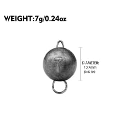 Fishing Accessories Leaded Jig Head 3g 5g 7g 10g 12g 14g 18g 21g Lead Pendant Round Pendant Lead Sinkers Fishing Sinker For Lure