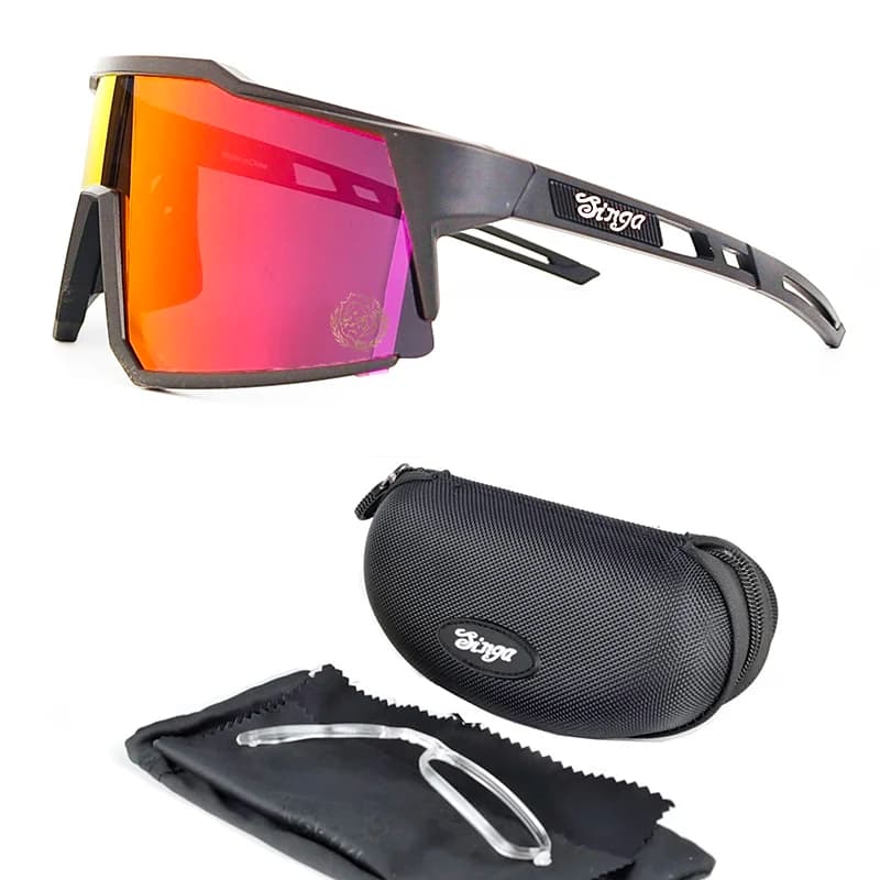 Cycling Sunglasses Bike Eyewear Sports Dark Glasses Cycling Glasses Black Polarized Lens Eyepieces Outdoor Bicycle Goggles
