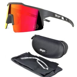 Cycling Sunglasses Bike Eyewear Sports Dark Glasses Cycling Glasses Black Polarized Lens Eyepieces Outdoor Bicycle Goggles