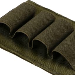 Tactical 12/20Ga 4 Round Ammo Carrier Holder Shotgun Shell Molle Nylon Magazine Pouch Panel Flashlight Pen Organizer