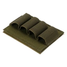 Tactical 12/20Ga 4 Round Ammo Carrier Holder Shotgun Shell Molle Nylon Magazine Pouch Panel Flashlight Pen Organizer