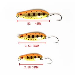 1/3/5PCS Spoon bait 2g 3.5g 5g Fishing Lures Pesca Hard Bait River Stream Freshwater Bass Pike Trout