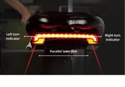 Meilan X5 Smart Brake Bicycle Rear Taillight Bike Remote Wireless Light Turn Signal LED Beam USB Chargeable Cycling Tail Light