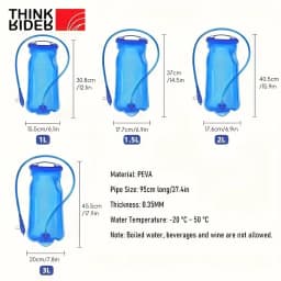 ThinkRider Water Bladder Water Reservoir Hydration Pack Storage Bag BPA Free 1L 1.5L 2L 3L Running Hydration Vest Backpack