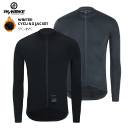 YKYWBIKE Men Winter Thermal Fleece Long Sleeve Men Jacket MTB Bike Coat Pro Top Cycling Jersey Ciclismo Bicycle Clothing 5 Color
