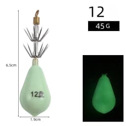 Squid Hooks Bionic Lifelike Sea Fishing Luminous Glow-in-the-Dark Drip Shape Octopus Bilayer Double Layers 10 Claws Lead Drop