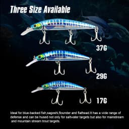 FJORD Luminous 37g 29g 17g Hardcore Sinking Minnow Fishing Lure Treble Hook Hard Baits Jerkbait Sea Long Casting Fishing Items