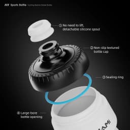 CYCLAMI Cycling Water Bottle 650ml Ultra Light Leak-proof Squeezable Taste-free Camping Hiking Sports Bicycle Kettle