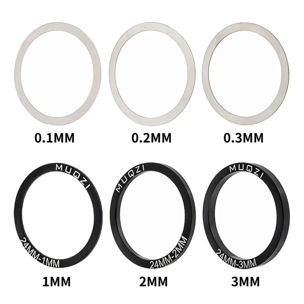6pcs 24/29/30mm Bike Bicycle Bottom Bracket Crankset Washer For BB86 91 92 BB30 PF30 Crank Crankset Bottom Spacer Cycling Parts