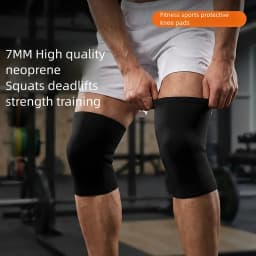 7mm Stiff Knee Sleeve,Professional Neoprene Knee Pad For Weight Lifting,Sport Safety Power Lifting Support Knee Joint Protection