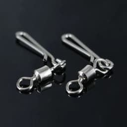 DNDYUJU 10pcs Fishing Lure Snap Fishing Rolling Swivels Interlock Pin FishHook Connector Fishing Accessories Tools