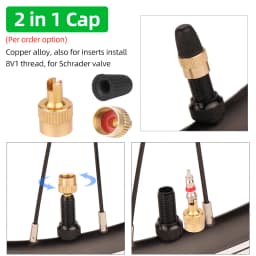 10/20pcs 5V1 Threaded Inserts AV Schrader Valve Copper Core Balance Bike Scooter Flat Nozzle Replacement Removal Tool Optional
