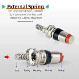 10/20pcs 5V1 Threaded Inserts AV Schrader Valve Copper Core Balance Bike Scooter Flat Nozzle Replacement Removal Tool Optional