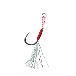 10pcs/Lot Slow Jigging Fishing Cast Jigs Assist Hook Barbed Single Jig Hooks Thread Feather Pesca High Carbon Steel Fishing Lure
