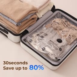 FLEXTAIL Vacuum Bag Set – 4pcs Durable Space-Saving Bags for Clothes and Bedding (Pump Required) – Ideal for Travel and Home