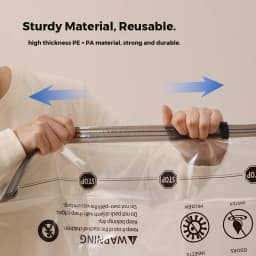 FLEXTAIL Vacuum Bag Set – 4pcs Durable Space-Saving Bags for Clothes and Bedding (Pump Required) – Ideal for Travel and Home