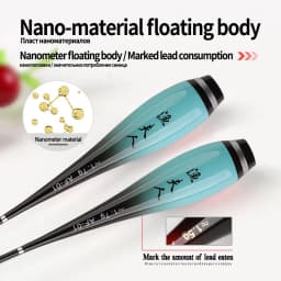 3PCS Nano Float Body Foot+3PCS Tubes Luminous Bobber No Tail CR425 Battery Ocean Sea Lake Fishing Accessories Tackle Tools