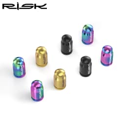 RISK Titanium Presta Schrader Valve Cover Waterproof Dustproof MTB Road Bicycle FV AV Cap Removal Tool Cycling Parts Accessories