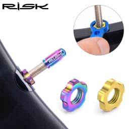 RISK Titanium Presta Schrader Valve Cover Waterproof Dustproof MTB Road Bicycle FV AV Cap Removal Tool Cycling Parts Accessories