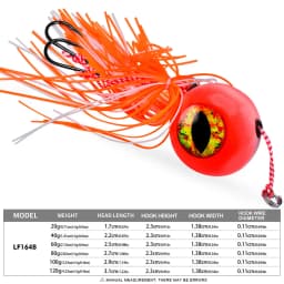 1Pc 20g-120g Tenya Tai Rubber Kabura Jig Slide Jig Snapper Grouper Sea-bream Jig Head With Rubber Skirt Jigging Lure