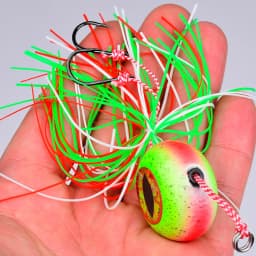 1Pc 20g-120g Tenya Tai Rubber Kabura Jig Slide Jig Snapper Grouper Sea-bream Jig Head With Rubber Skirt Jigging Lure