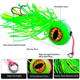 1Pc 20g-120g Tenya Tai Rubber Kabura Jig Slide Jig Snapper Grouper Sea-bream Jig Head With Rubber Skirt Jigging Lure