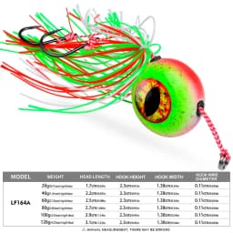 1Pc 20g-120g Tenya Tai Rubber Kabura Jig Slide Jig Snapper Grouper Sea-bream Jig Head With Rubber Skirt Jigging Lure