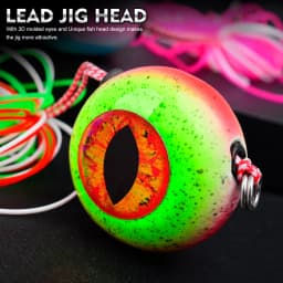1Pc 20g-120g Tenya Tai Rubber Kabura Jig Slide Jig Snapper Grouper Sea-bream Jig Head With Rubber Skirt Jigging Lure
