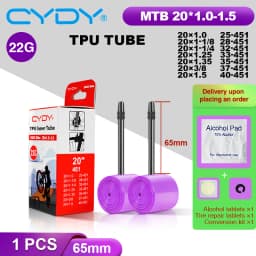 22g CYDY TPU Bike Inner Tube Camera 20' 451 20x1.0 1-1/8 1-1/4 1.25 1.35 1-3/8 1.5 Valve Length 45/65mm BMX Bicycle Tire Tyre