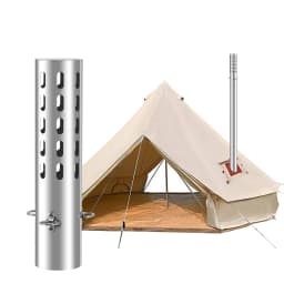 Camping Tent Stove Chimney Parts Spark Arrestor Stove Pipe Spark Arrestor Stainless Steel Chimney Cap Tent Stove Exhaust Stovepi