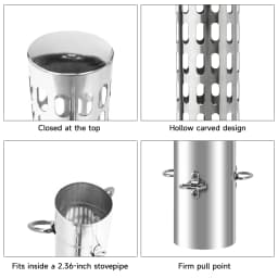 Camping Tent Stove Chimney Parts Spark Arrestor Stove Pipe Spark Arrestor Stainless Steel Chimney Cap Tent Stove Exhaust Stovepi