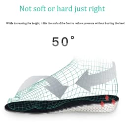 1Pair EVA Shock Absorbing Height Increase Insoles Casual Sports Shoes Insole for Feet Shoe Pads 2.3/3.3/4.3cm Growing Shoe Sole