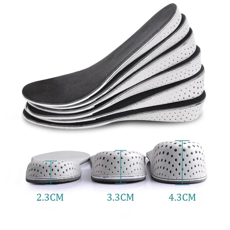 1Pair EVA Shock Absorbing Height Increase Insoles Casual Sports Shoes Insole for Feet Shoe Pads 2.3/3.3/4.3cm Growing Shoe Sole