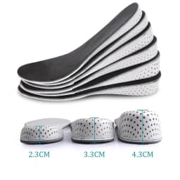 1Pair EVA Shock Absorbing Height Increase Insoles Casual Sports Shoes Insole for Feet Shoe Pads 2.3/3.3/4.3cm Growing Shoe Sole