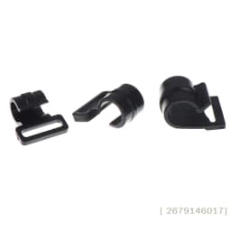 【YY26】10Pcs Outdoor Camping Tent Snap Clip Hooks Black Plastic Lanyard Hooks in 9–25mm Sizes for Awning & Caravan