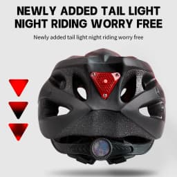 X-TIGER Magnetic Goggles Bicycle Helmet with LED Rear Light Ultralight Cycling Helmet Adult MTB Bike Helmet Fit 58-62cm