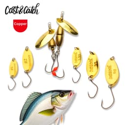 CAST&CATCH Golden Chafer/Golden Beetle Hard Baits-Metal Cast Jig Spoon: Durable Copper Water Drop Trout-Specific Fishing Lure